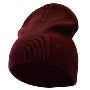 8 Inch Solid Knit Short Beanie Made in USA