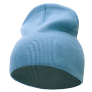 8 Inch Solid Knit Short Beanie Made in USA