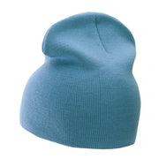 8 Inch Solid Knit Short Beanie Made in USA