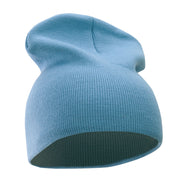 8 Inch Solid Knit Short Beanie Made in USA