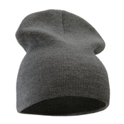 8 Inch Solid Knit Short Beanie Made in USA