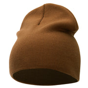 8 Inch Solid Knit Short Beanie Made in USA