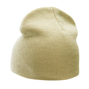 8 Inch Solid Knit Short Beanie Made in USA