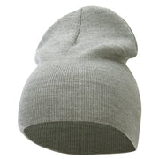 8 Inch Solid Knit Short Beanie Made in USA