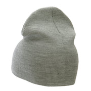 8 Inch Solid Knit Short Beanie Made in USA