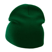 8 Inch Solid Knit Short Beanie Made in USA