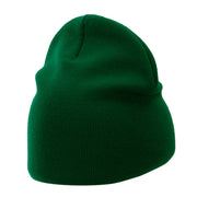 8 Inch Solid Knit Short Beanie Made in USA