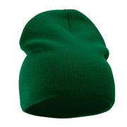 8 Inch Solid Knit Short Beanie Made in USA