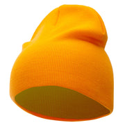 8 Inch Solid Knit Short Beanie Made in USA