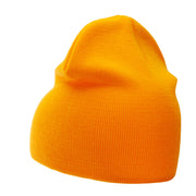 8 Inch Solid Knit Short Beanie Made in USA