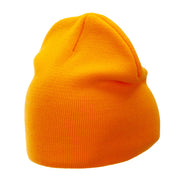 8 Inch Solid Knit Short Beanie Made in USA