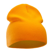 8 Inch Solid Knit Short Beanie Made in USA