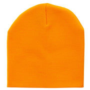 8 Inch Solid Knit Short Beanie Made in USA