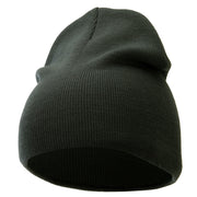 8 Inch Solid Knit Short Beanie Made in USA