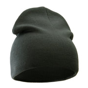 8 Inch Solid Knit Short Beanie Made in USA