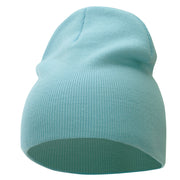 8 Inch Solid Knit Short Beanie Made in USA