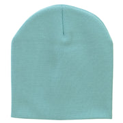 8 Inch Solid Knit Short Beanie Made in USA