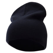 8 Inch Solid Knit Short Beanie Made in USA