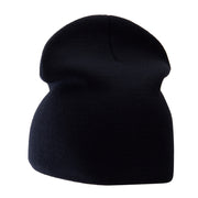 8 Inch Solid Knit Short Beanie Made in USA