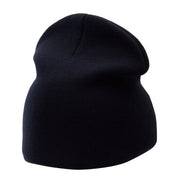 8 Inch Solid Knit Short Beanie Made in USA