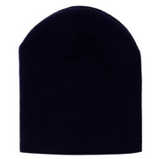 8 Inch Solid Knit Short Beanie Made in USA