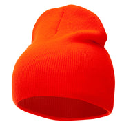 8 Inch Solid Knit Short Beanie Made in USA