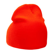 8 Inch Solid Knit Short Beanie Made in USA