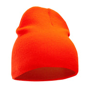 8 Inch Solid Knit Short Beanie Made in USA