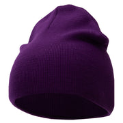 8 Inch Solid Knit Short Beanie Made in USA