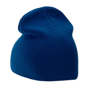 8 Inch Solid Knit Short Beanie Made in USA