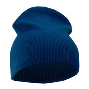 8 Inch Solid Knit Short Beanie Made in USA