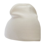 8 Inch Solid Knit Short Beanie Made in USA