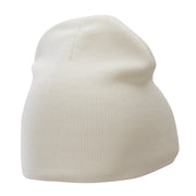 8 Inch Solid Knit Short Beanie Made in USA