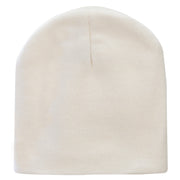 8 Inch Solid Knit Short Beanie Made in USA