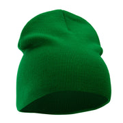 8 Inch Solid Knit Short Beanie Made in USA