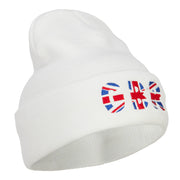 United Kingdom GBR Flag Embroidered Long Beanie