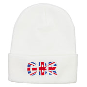 United Kingdom GBR Flag Embroidered Long Beanie