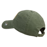 U.S. Army 2nd Infantry Division Embroidered Washed Solid Pigment Dyed Cotton Twill Brass Buckle Cap - Olive OSFM
