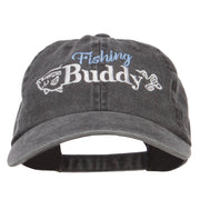 Fishing Buddy Embroidered Washed Cap