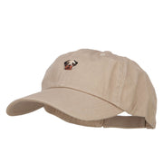 Pug Dog Face Embroidered Low Cap