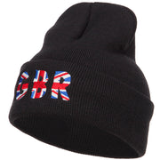 United Kingdom GBR Flag Embroidered Long Beanie