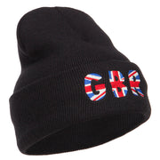 United Kingdom GBR Flag Embroidered Long Beanie