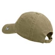U.S. Army 2nd Infantry Division Embroidered Washed Solid Pigment Dyed Cotton Twill Brass Buckle Cap - Khaki OSFM
