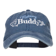 Fishing Buddy Embroidered Washed Cap