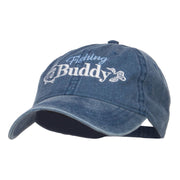 Fishing Buddy Embroidered Washed Cap