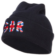 United Kingdom GBR Flag Embroidered Long Beanie