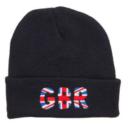 United Kingdom GBR Flag Embroidered Long Beanie