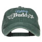 Fishing Buddy Embroidered Washed Cap