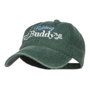 Fishing Buddy Embroidered Washed Cap