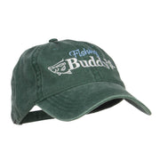 Fishing Buddy Embroidered Washed Cap